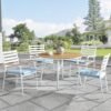 round outdoor dining table set