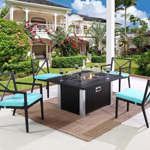 large fire pit patio set