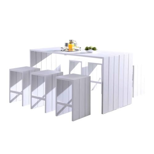 7 piece outdoor bar table set