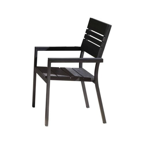 black outdoor dining table