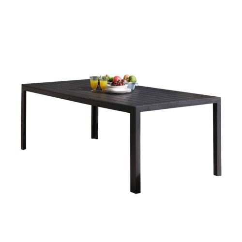 black outdoor dining table