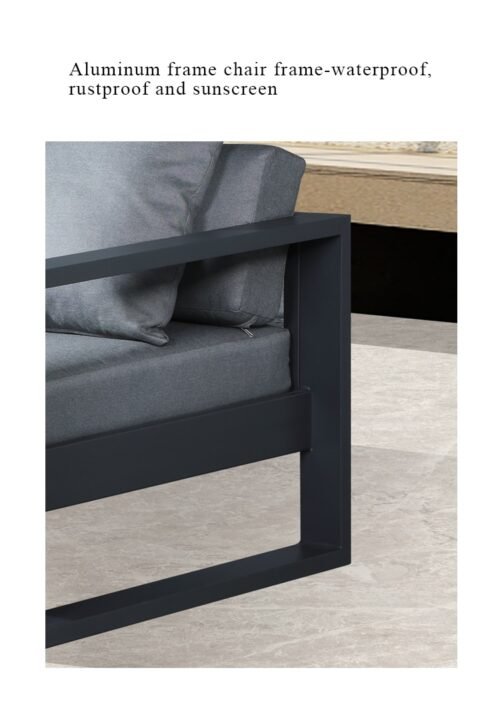 black outdoor sofa