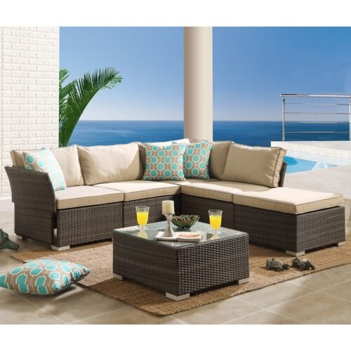 L shape outdoor sofa