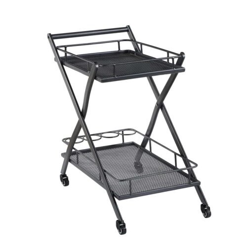 outdoor serving cart on wheels