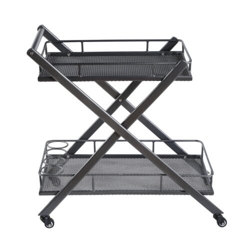 outdoor serving cart on wheels