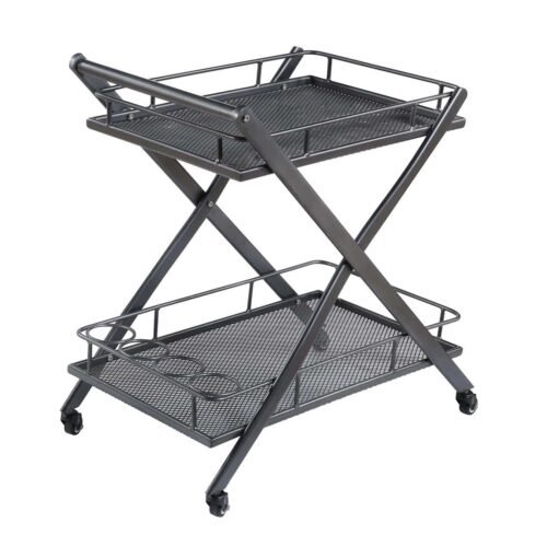 outdoor serving cart on wheels