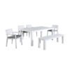 outdoor dining table bench