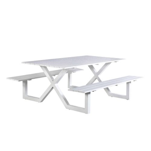 outdoor dining table benches