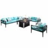 rectangle fire pit table