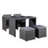 outdoor wicker dining table