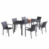 glass outdoor dining table