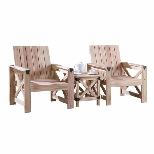 wooden bistro set