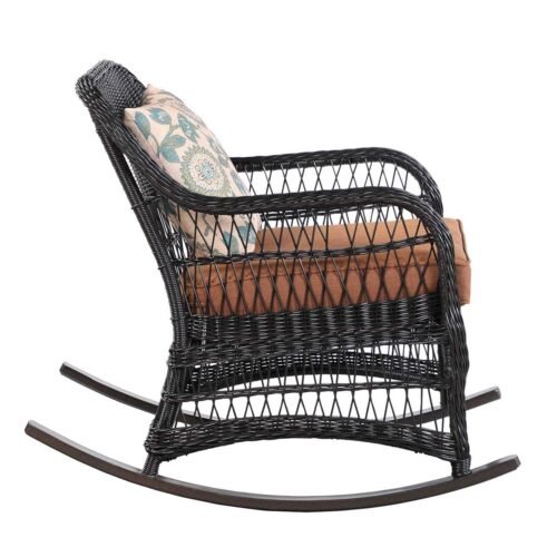 outdoor wicker rocking chair