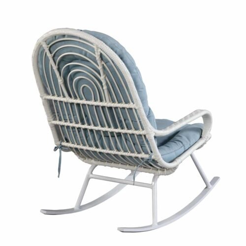 outdoor white rocking chair