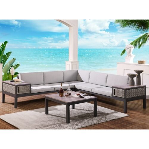 wicker patio sofa