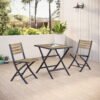 Folding Acacia Wood Bistro Set