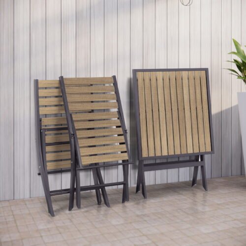 Folding Acacia Wood Bistro Set OD890W - Image 4