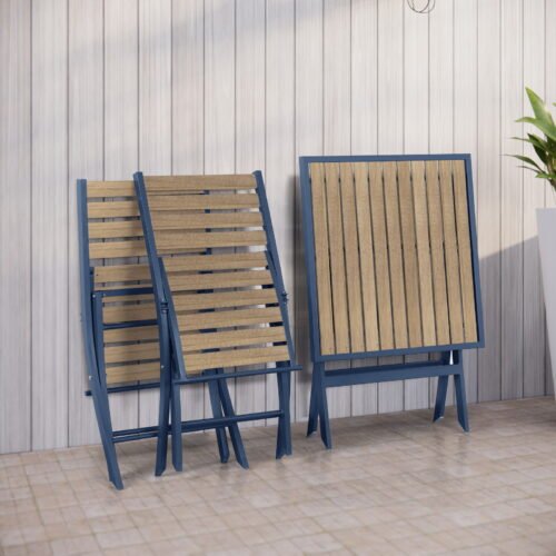Folding Acacia Wood Bistro Set OD890W - Image 5