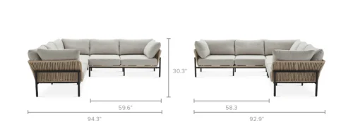 Outdoor L-Shape Sectional Sofa Set OD980 - Image 13
