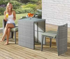 Wicker Patio Bistro Set
