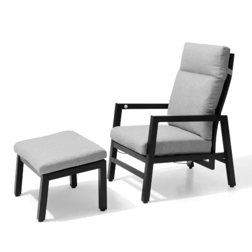 chaise chair with foot stool