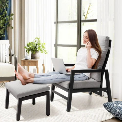 Recliner chair with footstool 2 1 The Premier Patio Outdoor Furniture Manufacturer