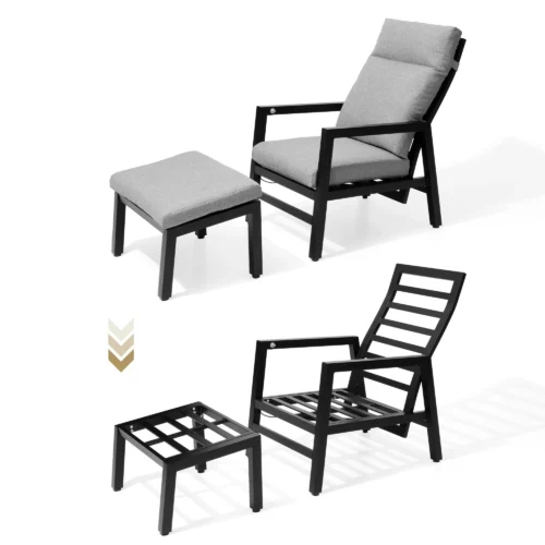 Recliner chair with footstool 3 1 The Premier Patio Outdoor Furniture Manufacturer