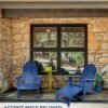 Blue Adriondack chair