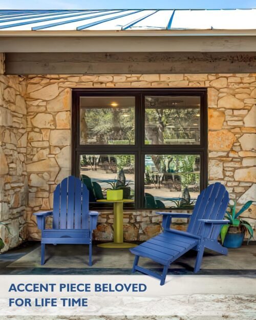 Blue Adriondack chair