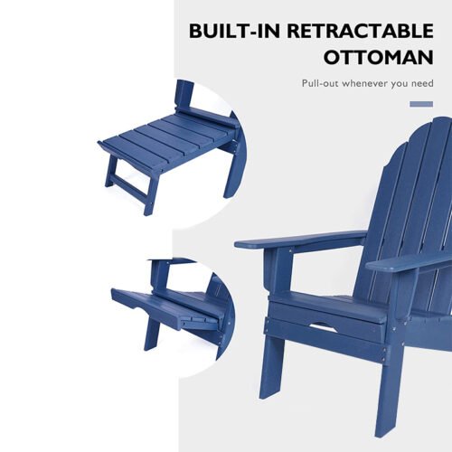 Blue Adriondack chair