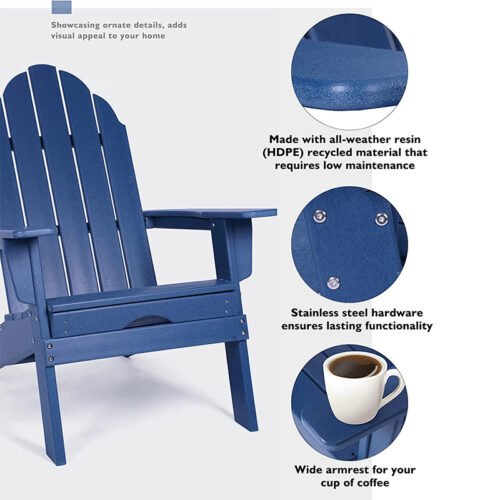 Blue Adriondack chair