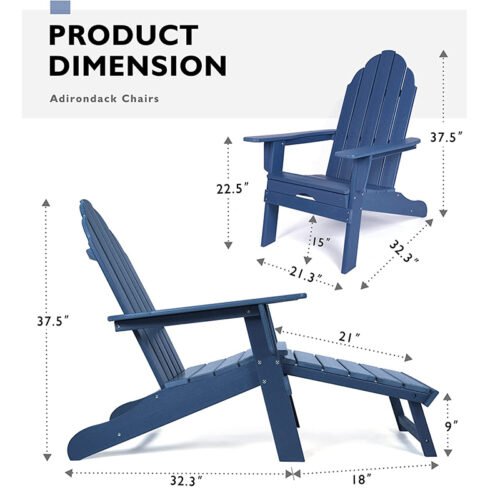 Blue Adriondack chair