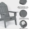 Gray Adirondack Chair with Ottoman