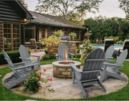 Adirondack Chair with Ottoman