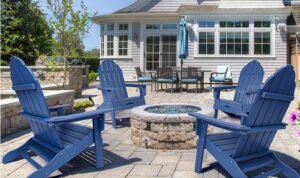 HDPE Adirondack Chair with Ottoman