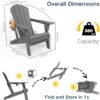 HDPE Folding Adirondack Chairs with Cup Holder