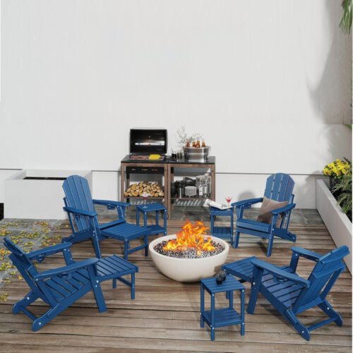 HDPE Folding Adirondack Chairs with Cup Holder 10 The Premier Patio Outdoor Furniture Manufacturer