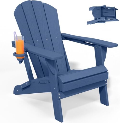 HDPE Folding Adirondack Chairs with Cup Holder 9 1 The Premier Patio Outdoor Furniture Manufacturer
